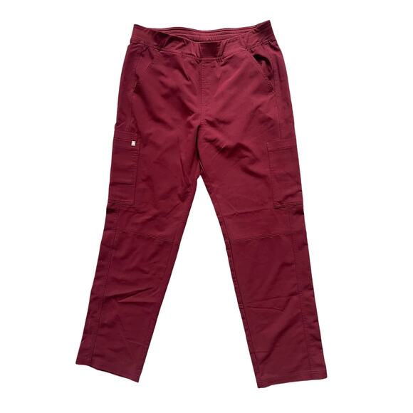 FIGS Men's Slim Axim Cargo Scrub Pants in Burgundy Size XL X-Large - Picture 1 of 6